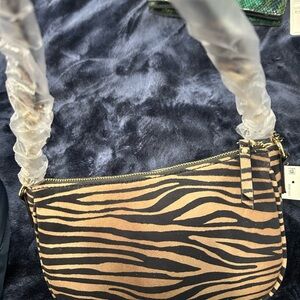 Zebra Print Shoulder Bag